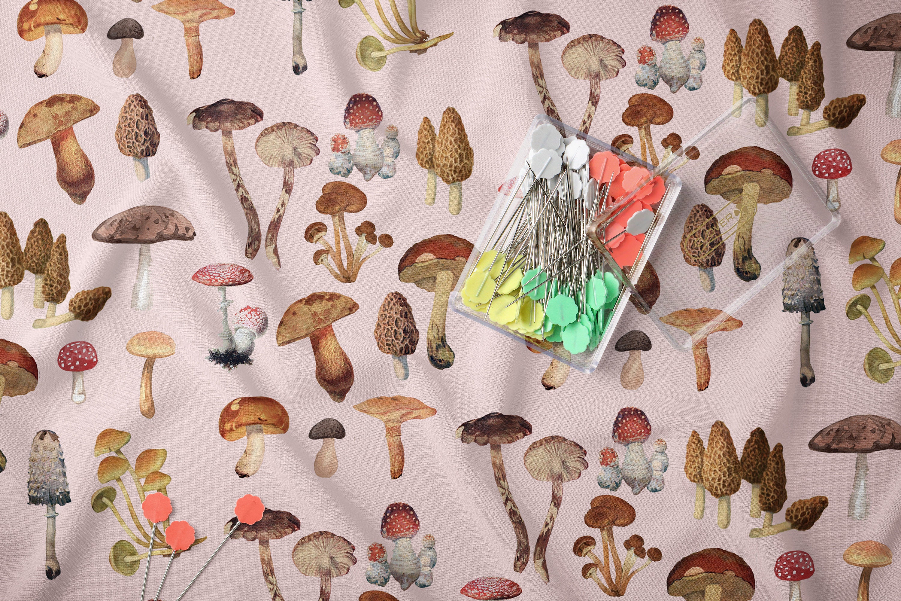 Mushroom Fabric Fabric by the Yard Mushrooms Mushroom Etsy Canada