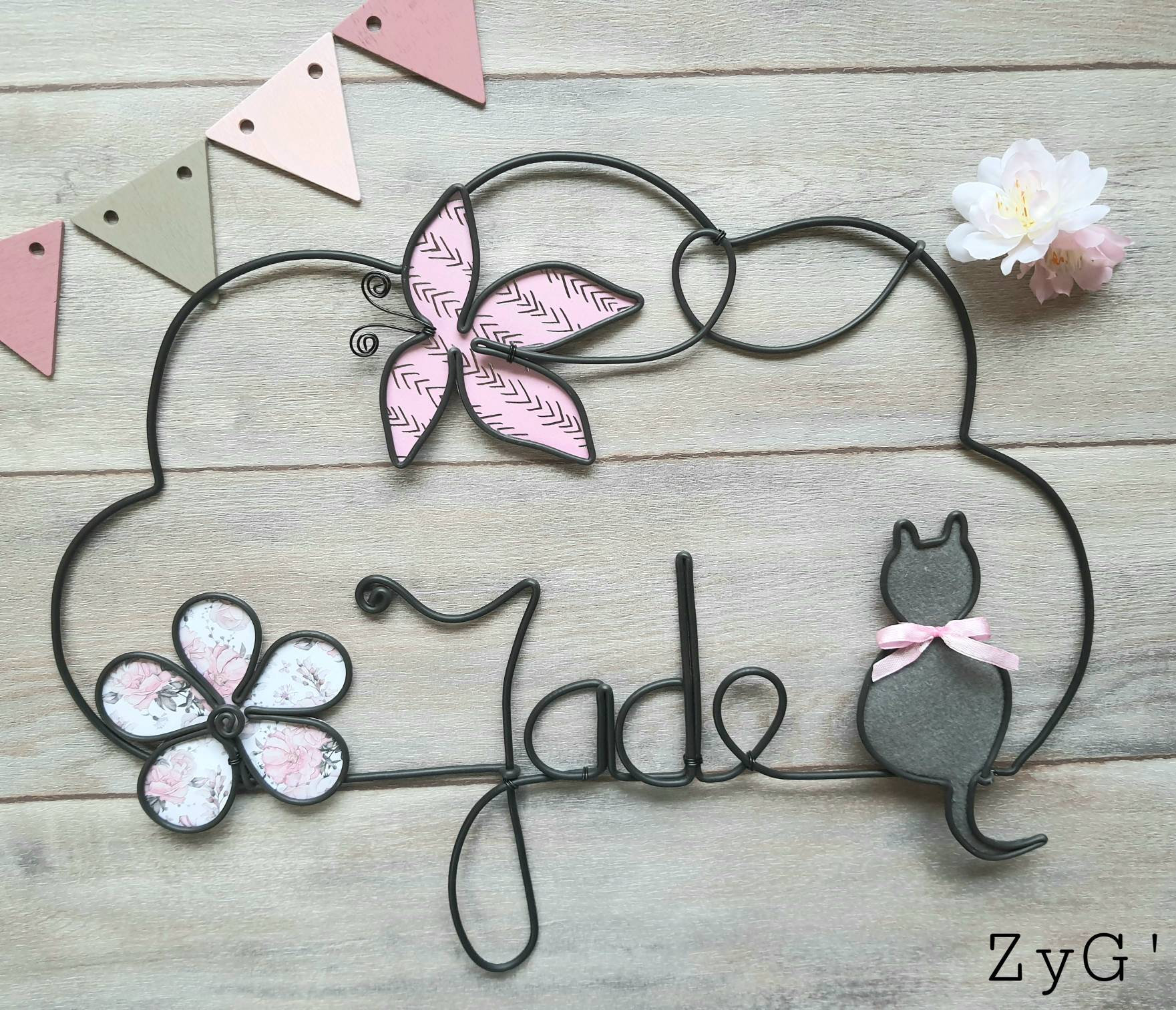 Prénom Enfant Personnalisé, Plaque de Porte ou Décoration Murale Pour Chambre d'enfant.