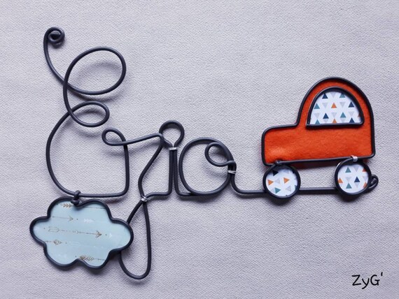 Prenom Enfant Personnalise Deco Murale Ou Plaque De Porte Etsy
