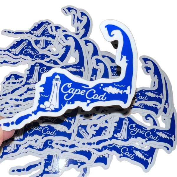 Cape Cod sticker, sticker, weatherproof sticker, vinyl sticker, computer sticker, hydroflask sticker, waterbottle sticker, Cape Cod