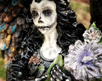 Freyja Creepy Scary Horror Angel of Death OOAK Statue