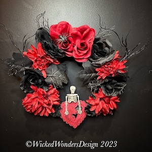 I Love You to Death  Creepy Scary Horror OOAK Valentine’s Wreath