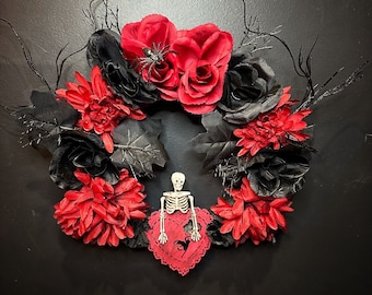 I Love You to Death  Creepy Scary Horror OOAK Valentine’s Wreath