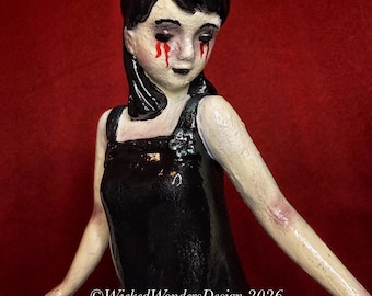 Seraphine Noctra Creepy  Scary Horror OOAK Statue