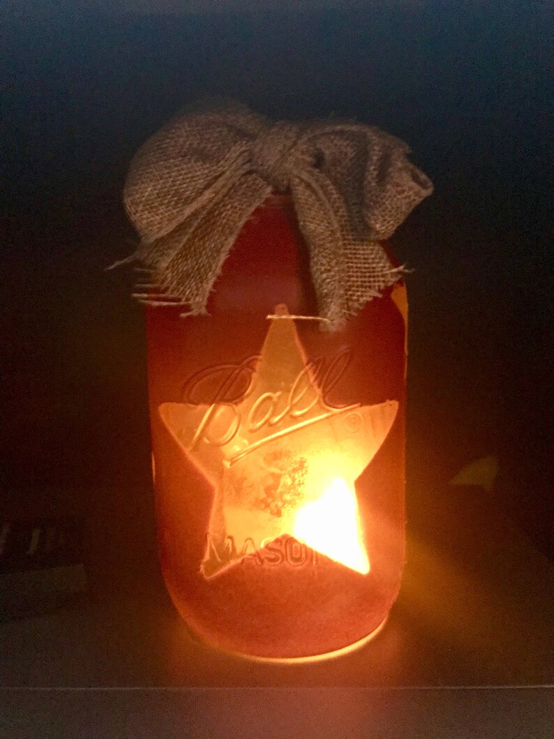 Mason Jar Star Lanternrustic Star Mason Jarmason Jar Etsy