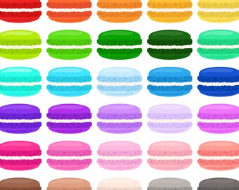 Macaron PNG Clipart - Treat Dessert Digital Images, Rainbow Bakery Designs (Commercial Use)
