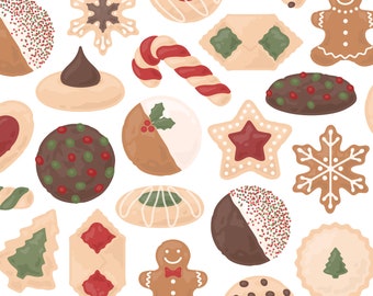 Xmas Cookie Clipart Etsy
