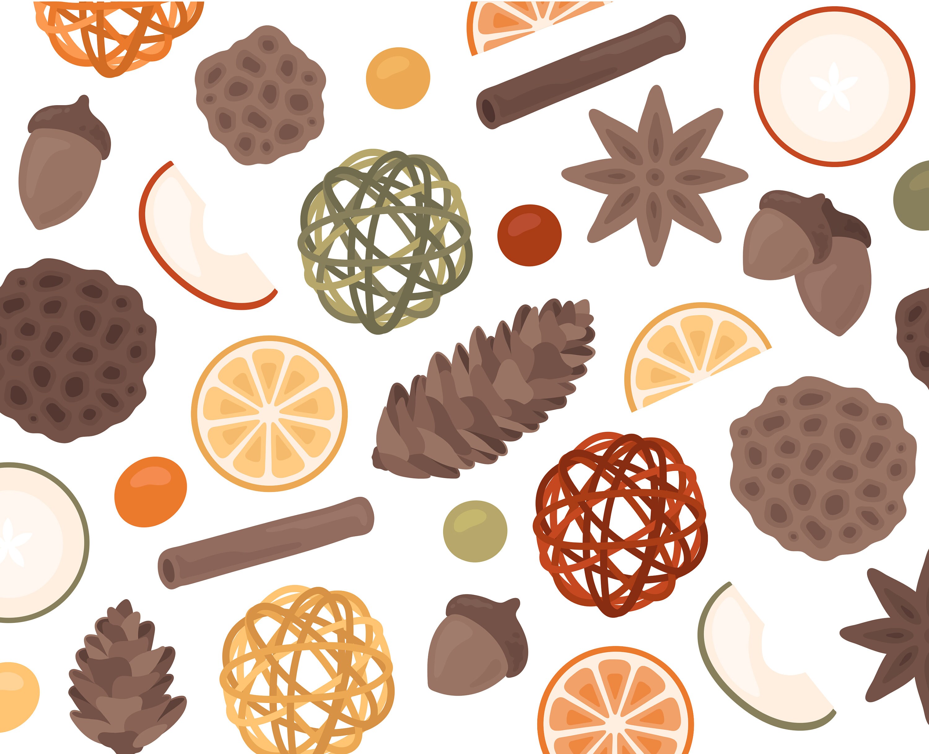 Autumn Potpourri Clipart Orange Fall Clip Art Pumpkin | Etsy