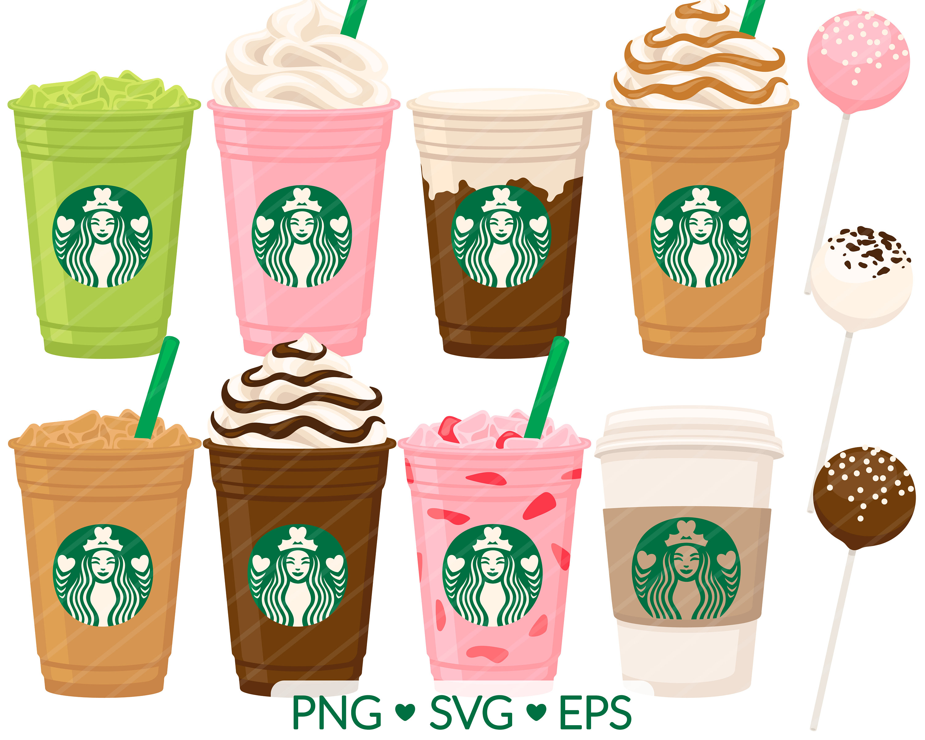 Starbucks Coffee Logo Edible Cupcake Topper Images ABPID51347