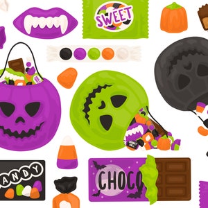 Halloween Candy Trick Or Treat Clipart - Candy Bar Chocolate Pumpkin Autumn Clip Art - For Commercial Use