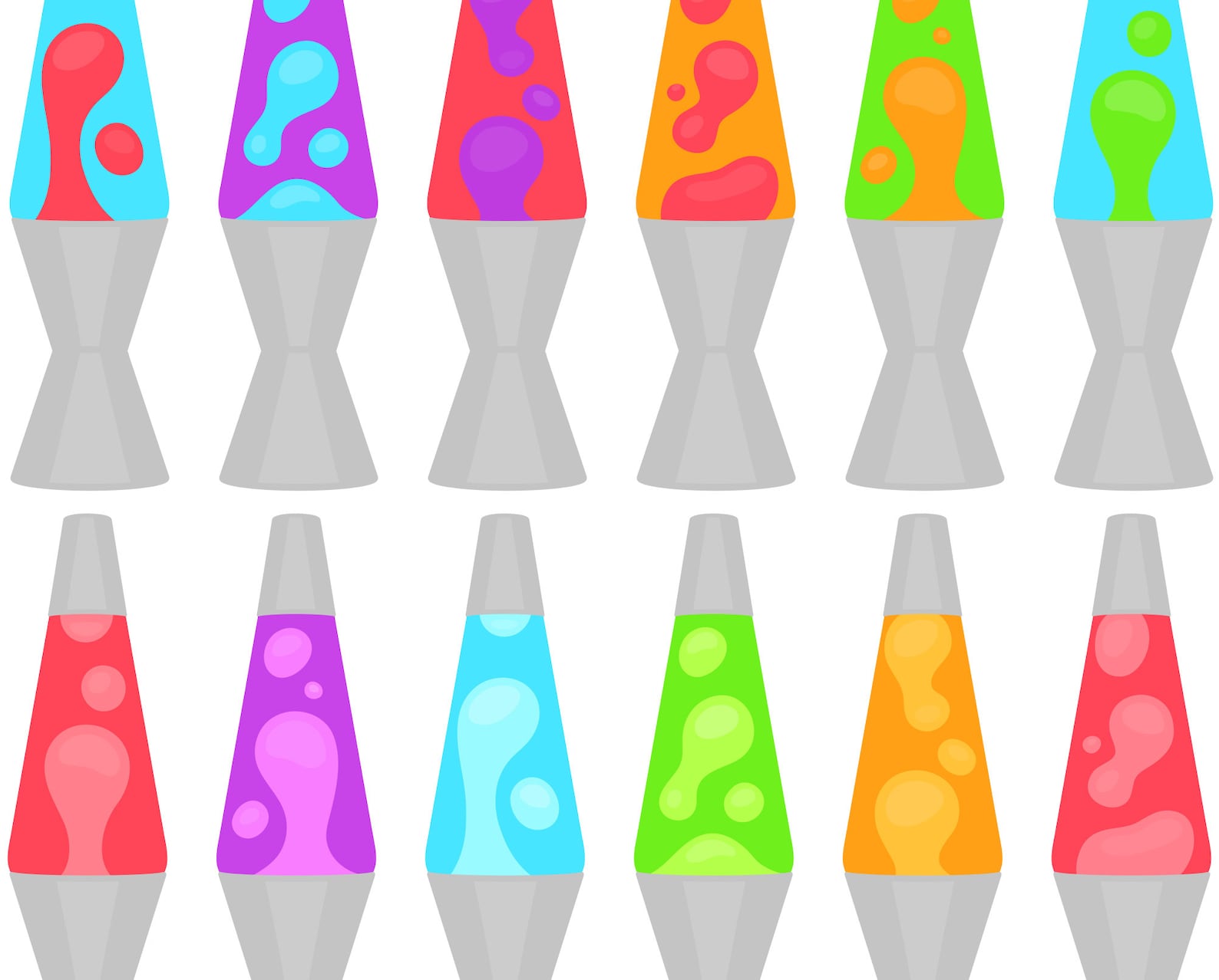 Lava Lamp Clipart Retro Hippie 70's Groovy Lava Lamps Etsy
