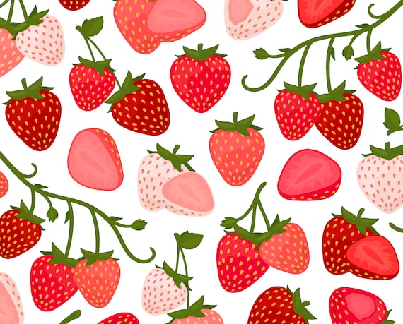 Strawberry Clipart Spring Fruit Berry Garden Valentine's Day Baking Clip Art,  Baby Shower Girl Illustration Commercial Use - Etsy
