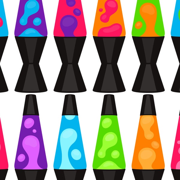 Lava Lamp Clipart - Retro Hippie 70's Groovy Lava Lamps Clip Art, Birthday Throwback Peace Love Seventies Clipart - Commercial Use