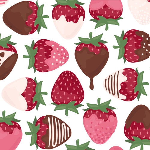 Pink Chocolate Covered Strawberry Clipart Valentine Wedding - Etsy