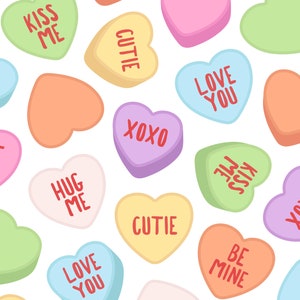 Conversation Heart Clipart - Rainbow Valentine Candy Heart, Valentijnsdag, Candy Treat Clip Art - Voor commercieel gebruik