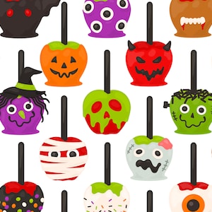 Halloween Caramel Apple PNG Clipart - Caramelo Manzana Bruja Frankenstein Cráneo Fantasma Fantasma Fantasma Diablo Monstruo Clip Art - Para uso comercial
