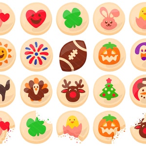 Holiday Sugar Cookie PNG Clipart - Halloween Natal Páscoa Dia dos Namorados 4 de julho Dia de São Patrício Clip Art de futebol - Para uso comercial