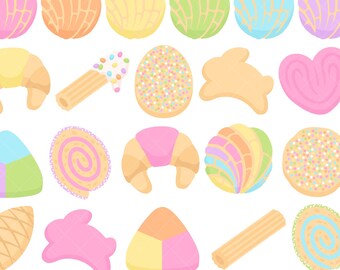 イースター パン ドゥルセ PNG クリップアート – パステル コンチャ & ガジェタ ファイル、カフェシート イ チズメ、メキシカン ベーカリー