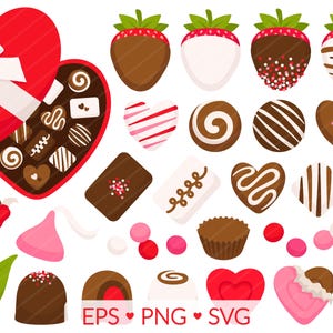 Clipart PNG de chocolat de la Saint-Valentin - Bonbons au chocolat de la Saint-Valentin Bon Bon Kiss Rose chocolat truffe douce Chocolatier, décoration fraise