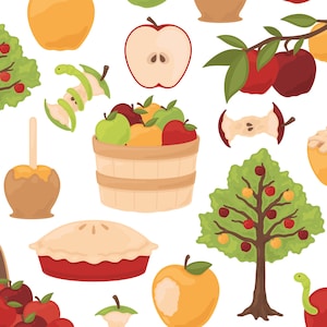 Apple Orchard Clipart, Orchard Clipart, Fruit Clipart, Autumn Clipart, Harvest Clipart, Garden Clipart, Fall Clipart, Commercial Use