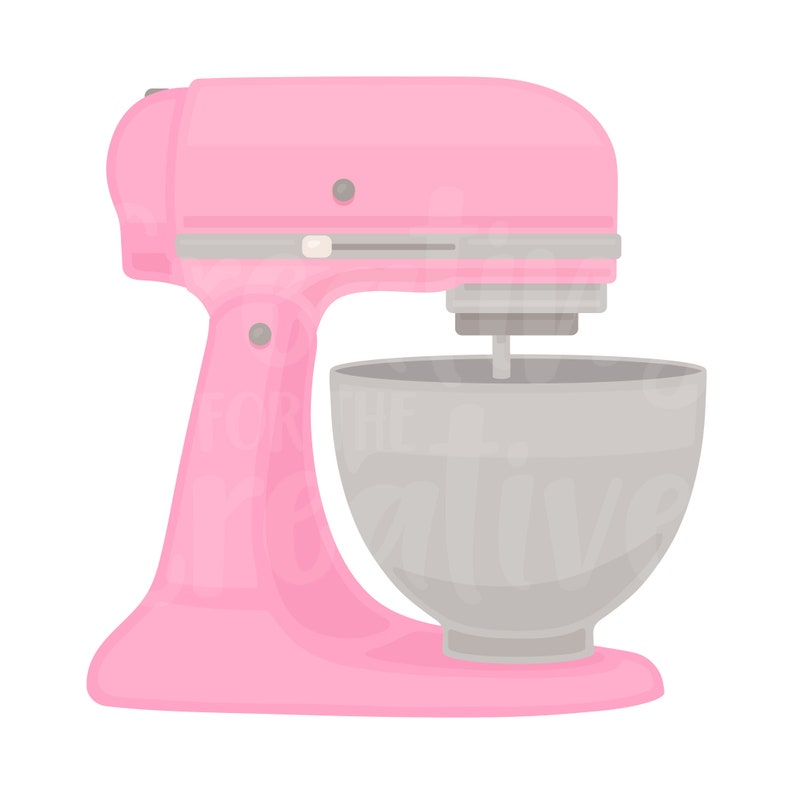 Aqua & Pink Cookie Baking Clipart Mixer Frosting Icing Etsy