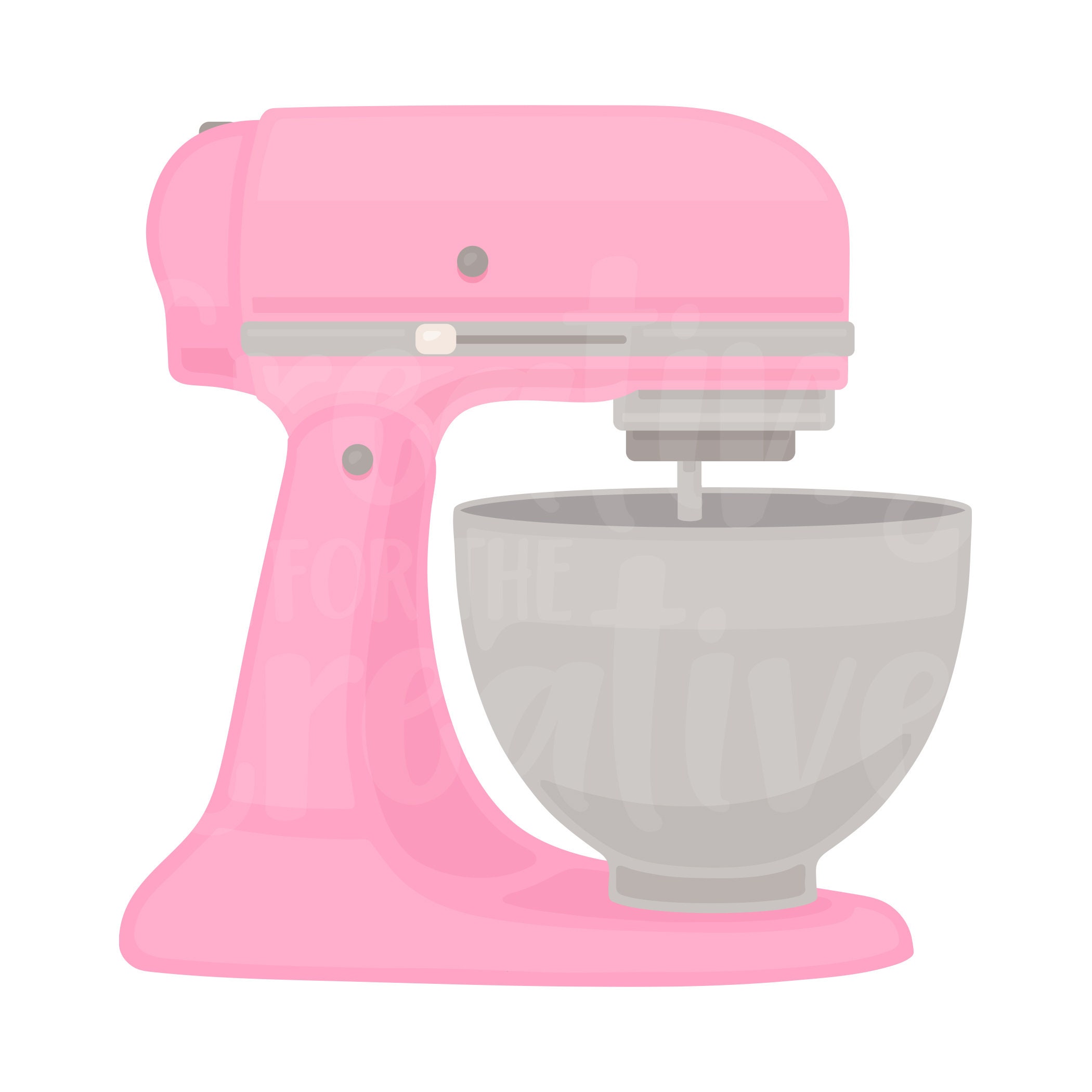 Aqua & Pink Cookie Baking Clipart Mixer Frosting Icing Etsy