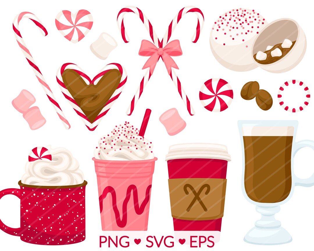 Peppermint Mocha Clipart SVG, PNG, EPS Images Peppermint Mocha, Coffee