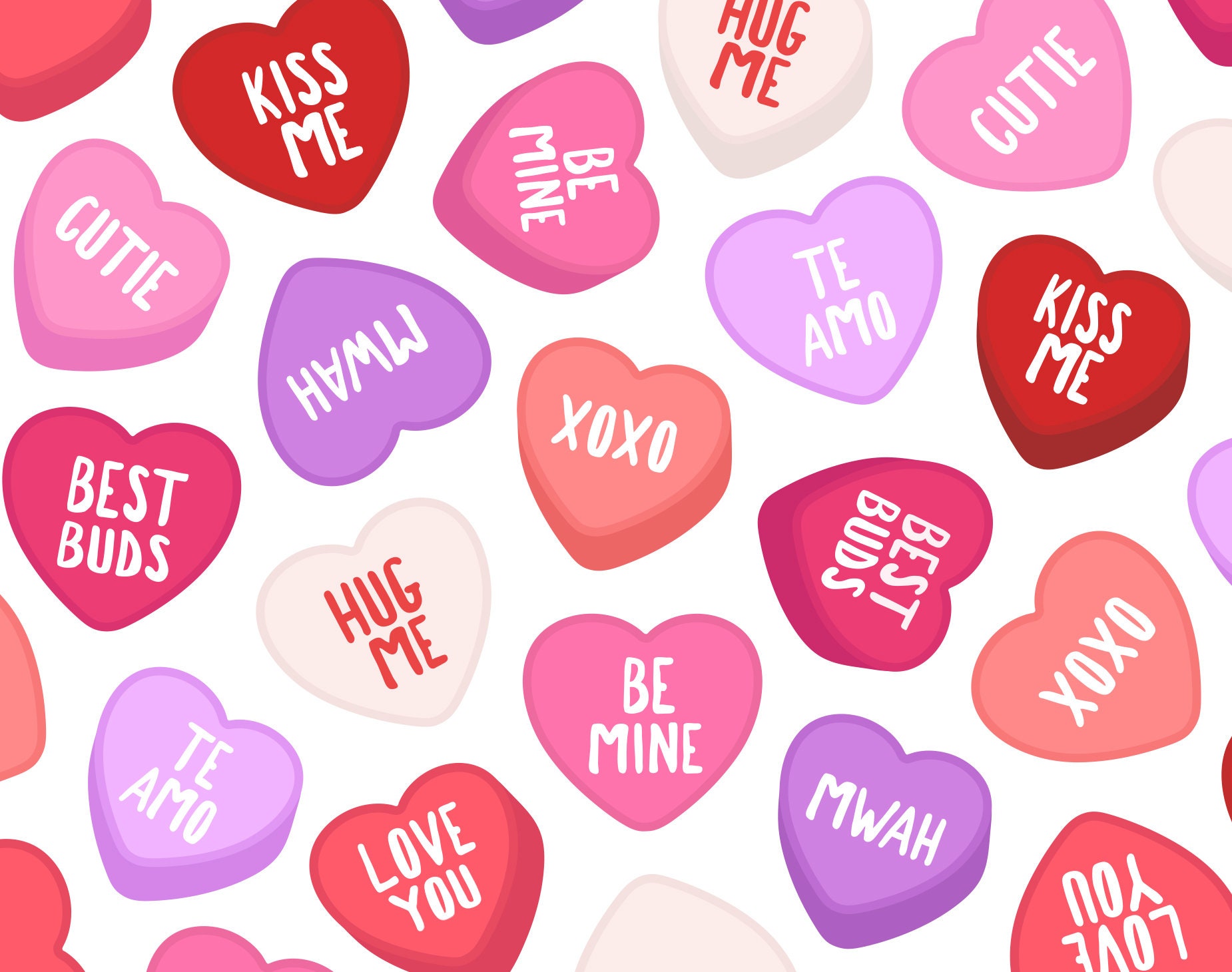 candy hearts cartoon