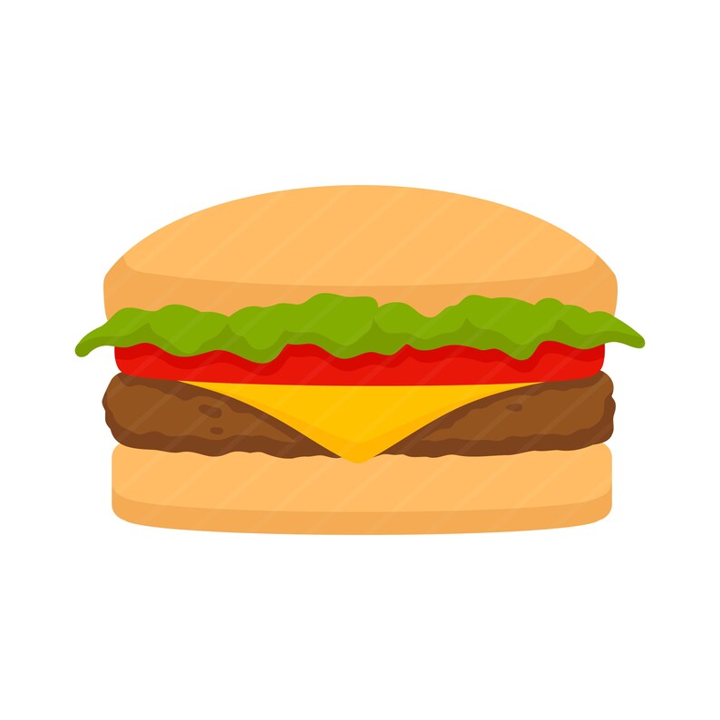 Backyard Barbecue Clipart - BBQ Grilling SVG Clip Art, Summer Cooking Grill Foods, Burger Hot Dog Steak Kebab, Lemonade Beer & Pie Graphic