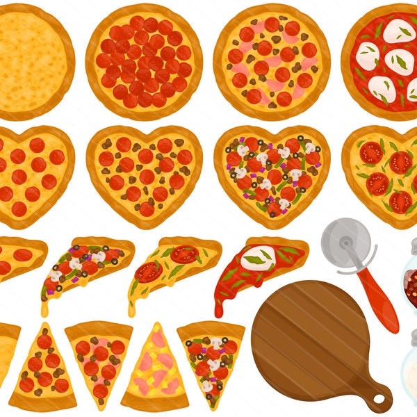 Pizza PNG Clipart - Italian Food Pizzeria Pepperoni Cheese Clip Pineapple Ham Pizzas Valentine Food Clipart - For Personal & Commercial Use