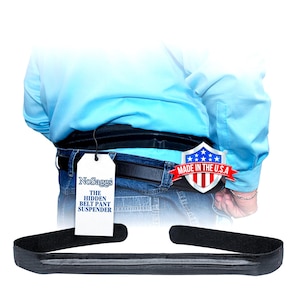NoSaggs Hidden Suspender BELT worn under your pants OUT of SIGHT, holds your pants up and keeps your shirttail in.