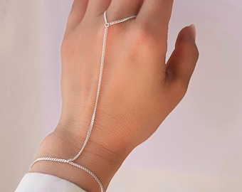 Hand jewelry • 925 silver bracelet • Gift for women • Sterling silver bracelet