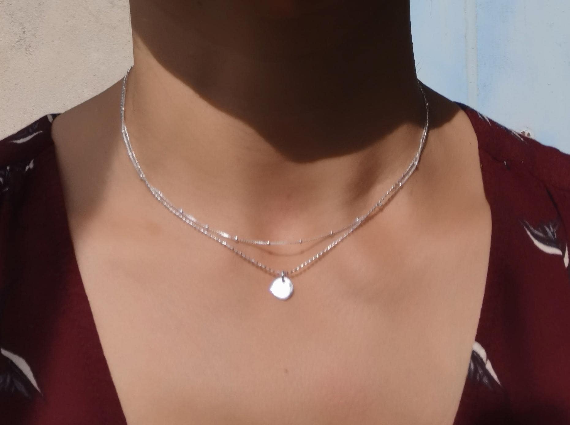 Collana Donna Argento 925 Con Doppia Catena E Ciondolo Cuore In Zircone - Regalo Compleanno Festa Mamma