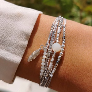 Bracelet Manchette Chic Strass Magnétique Multi-rang Bleu Argent - Neuf Avec étiquettes
