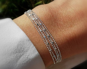 Mehrreihiges Armband • Mehrreihiges Armband aus 925er Silber