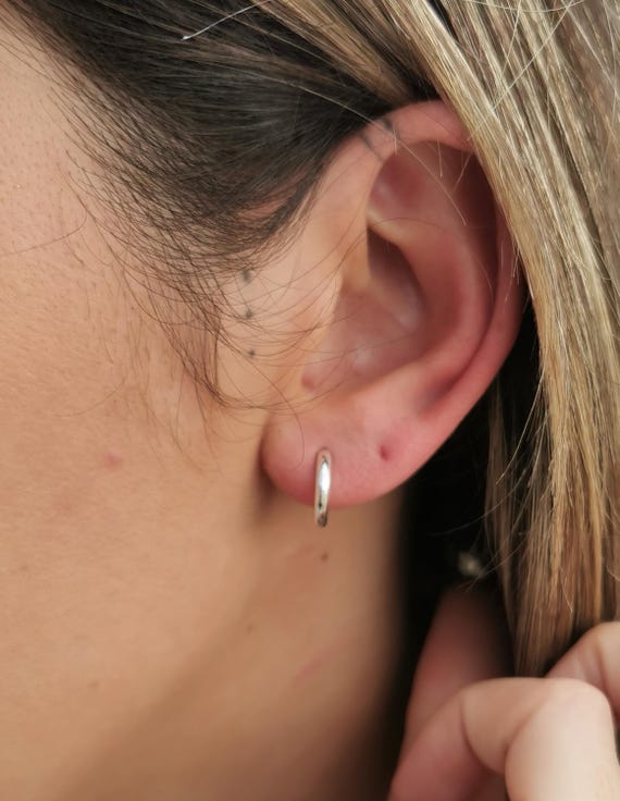 Orecchini A Cerchio In Argento 925 Sterling Smalto Bianco/Nero/Blu Design Raffinato Donna Gioielli Di Lusso Regalo Da 9,59 € | DHgate