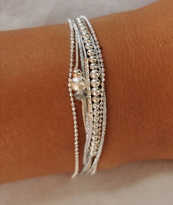 Etsy silver bracelet best sale