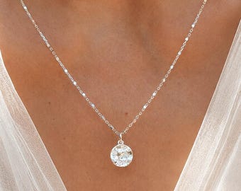 Collar con medalla de estrella de plata de ley 925 • Collar de la suerte • Regalo para ella • Collar de plata de ley