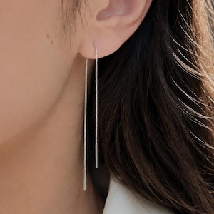 Boucle d'oreille traversantes • boucle d'oreille longue  Cadeau femme• Gift for her