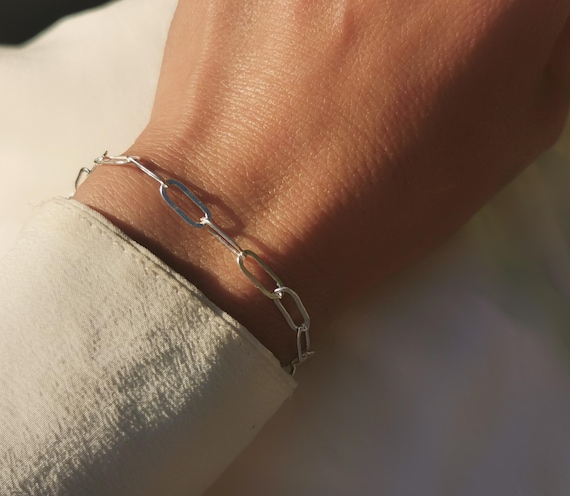 Bracelet En Argent Massif 925 - Occasion, à Personnaliser Ou à Porter Tel Quel