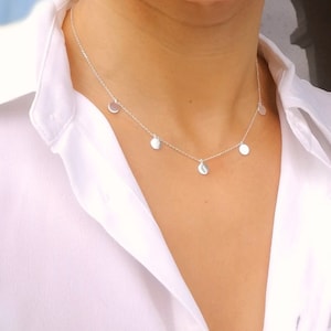 Collier cinq pastilles argent 925 image 1