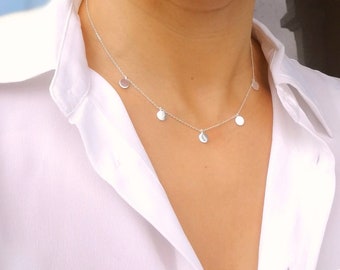 925 silver five lozenge necklace