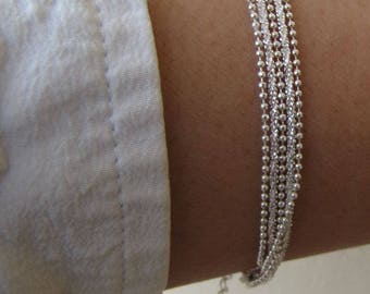 multi chain bracelet • solid 925 silver