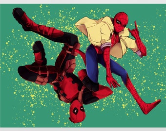 Spiderman Deadpool Etsy