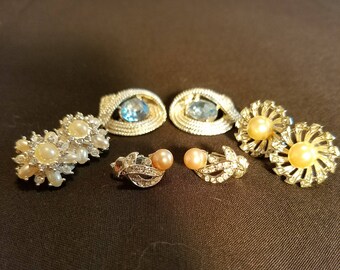 Silvertone Earring Lot