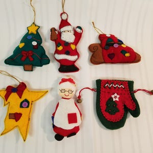 Colección de adornos Santa & Mrs. Felt