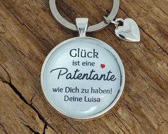 Schlüsselanhänger "Patentante" personalisiert