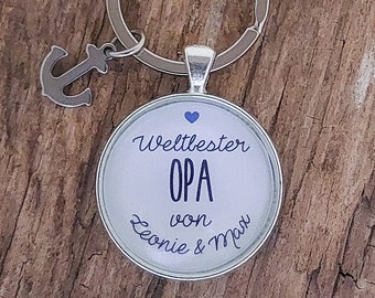 Schlüsselanhänger "Weltbester Opa" personalisiert