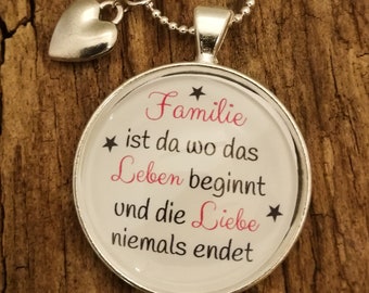 Kette "Familie..." Cabochon