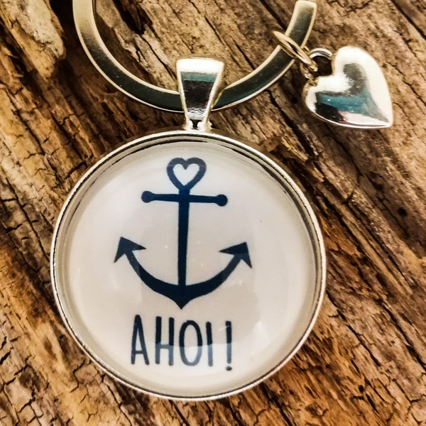 Schlüsselanhänger "Ahoi" Cabochon